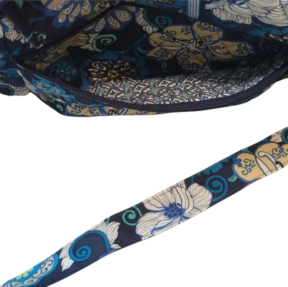 Vera Bradley Mod Floral Blue Crossbody Purse - Picture 9 of 10